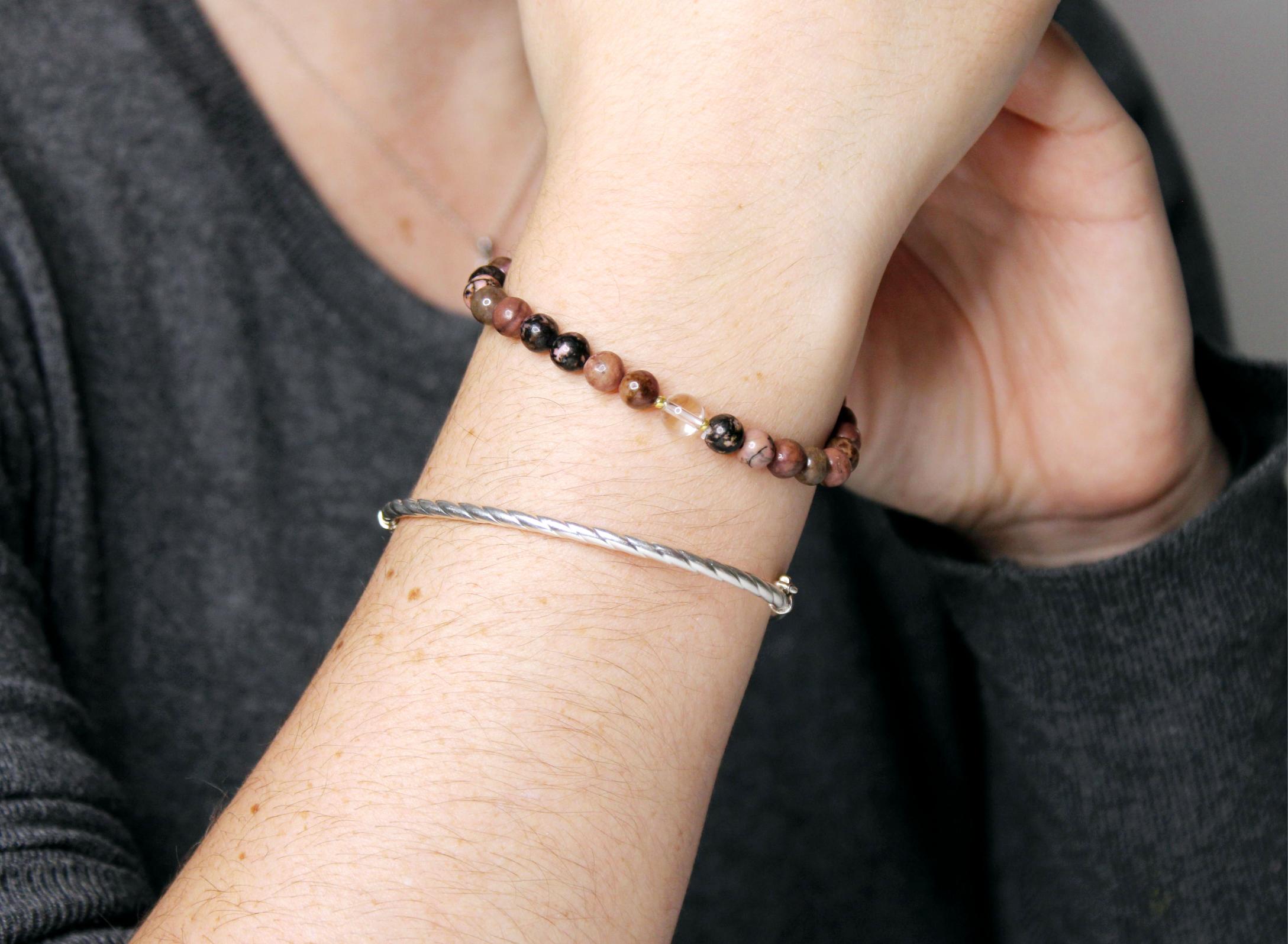 Rhodonite & Cristal de Roche – 22.90€
