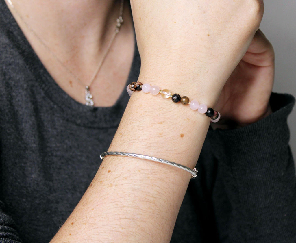 Rhodonite & Quartz Rose - 22.90 €