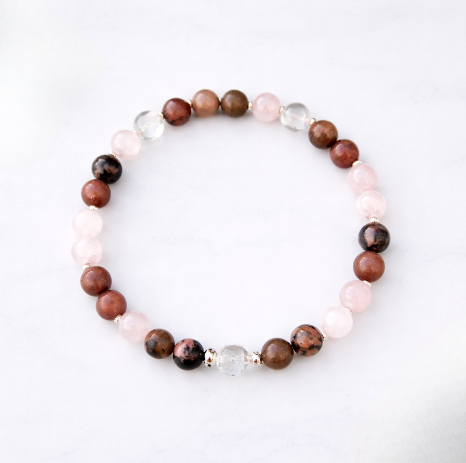 Rhodonite & Quartz Rose - 22.90 €